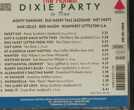 V.A.Dixie Party - the Hottest: Sentimental Journey, Pastels(20.1604), EEC, 1995 - CD - 99052 - 3,00 Euro