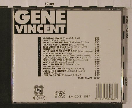 Vincent,Gene: Same, 18 Tr., Bella Musica(BM-CD 31.4017), D,  - CD - 84296 - 7,50 Euro