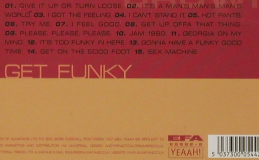 Brown,James: Get Funky-Live, 15 Tr., Yeaah!/EFA(32), UK,  - CD - 81299 - 10,00 Euro