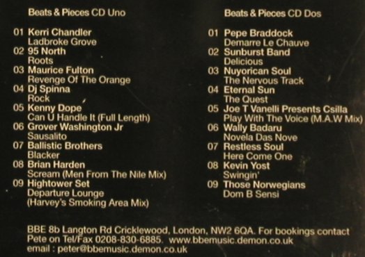V.A.Beats+Pieces: Vol.1-Kerri Chandler...Those Norweg, BarelyBreaking(BBEcd026), UK, 2000 - 2CD - 81308 - 12,50 Euro