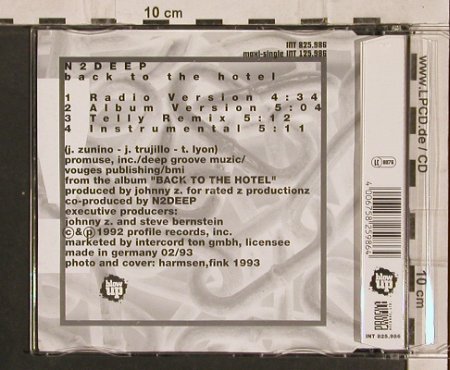 N2 Deep: Back to the Hotel*3, Blow Up(), D, 1992 - CD5inch - 82757 - 5,00 Euro