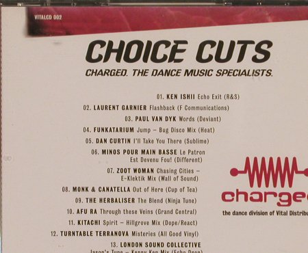 V.A.Choice Cuts: 15 Tr. Ken Ishi...Tranquillity Bass, Charged(Vital002), Promo,  - CD - 82786 - 5,00 Euro