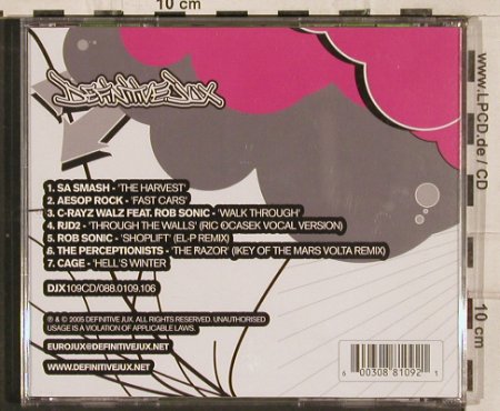 V.A.Defintive Jux 2005 Teaser: Sa Smash...Cage,7 Tr., Defintive Jux(DJX 109), , 2005 - CD - 82955 - 4,00 Euro