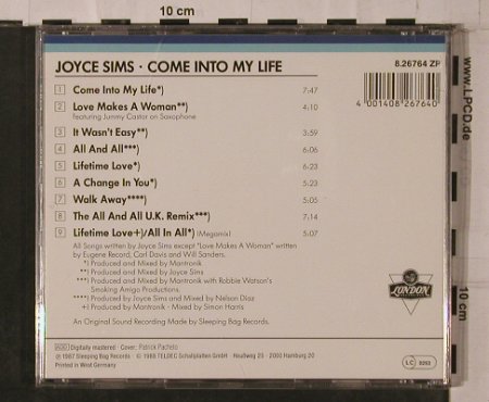 Sims,Joyce: Come Into My Life, London(8.26764 ZP), D, 1988 - CD - 84290 - 6,00 Euro