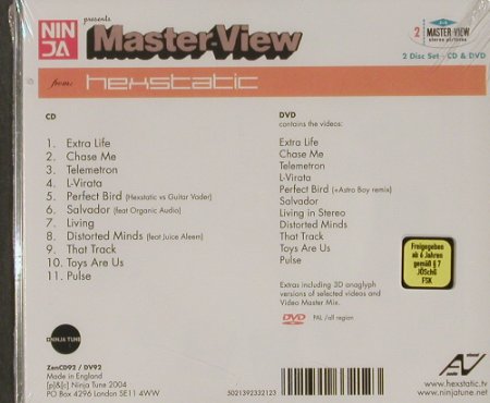 Hexstatic-V.A.: Master-View, 3-d Brille, FS-New, Ninja Tune(ZEN 92), , 2004 - CD/DVD - 91537 - 12,50 Euro