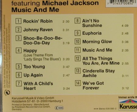 Jackson 5 feat.Michael J.: Music And Me, Karussell(530 085-2), D,  - CD - 93276 - 11,50 Euro