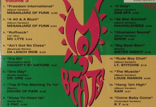 V.A.Mo'Beats Vol.3: 16 Tr (SPEX pres.), EW(), EEC, 1993 - CD - 95742 - 5,00 Euro