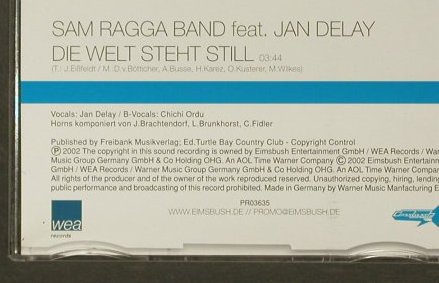 Sam Ragga feat Jan Delay: Die Welt steht still, Promo 1Tr., WEA(), D, 02 - CD5inch - 96661 - 4,00 Euro