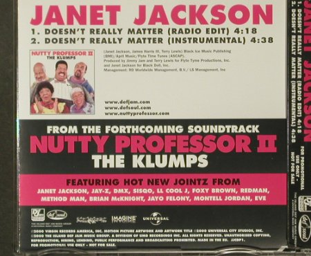 Jackson,Janet: Doesn't Really Matter*2,Promo, Def Jam(), D, 00 - CD5inch - 96666 - 4,00 Euro