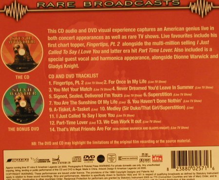 Wonder,Stevie: Rare Broadcasts, Box, American Legend(SMC2571), China, 2005 - 2CD - 97486 - 7,50 Euro
