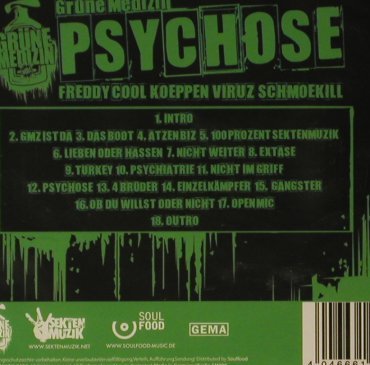 Grüne Medizin: Psychose, FS-New, Sektenmuzik(), EU, 2007 - CD - 97652 - 7,50 Euro