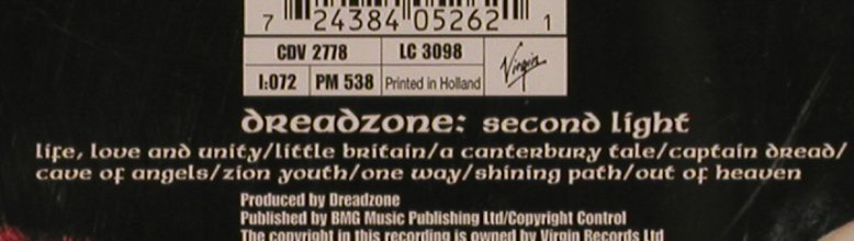 Dreadzone: Second Light, Virgin(), NL, 1995 - CD - 50313 - 7,50 Euro
