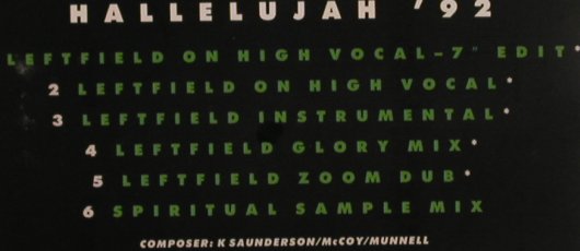 Inner Circle: Hallelujah'92 *6 (Leftfield), Ten Records(398.665 249), UK, 1992 - CD5inch - 54193 - 2,50 Euro