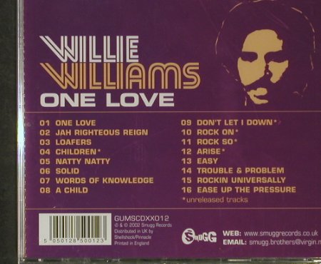Williams,Will: One Love, FS-New, Smugg(GUMSCDXX012), UK, 2002 - CD - 92919 - 9,00 Euro