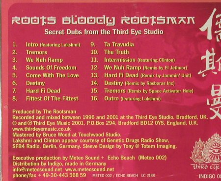 Roots Bloody Rootsman: The Rootsman, Echo Beach(), D, 2002 - CD - 93791 - 10,00 Euro