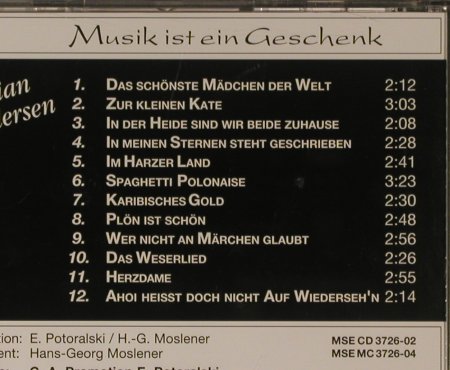 Andersen,Christian: Musik ist ein Geschenk, MSE(3726-2), D, 1995 - CD - 51194 - 5,00 Euro