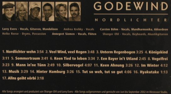 Godewind: Nordlichter, Moin Rec.(770 302-2), D, 2002 - CD - 51260 - 7,50 Euro