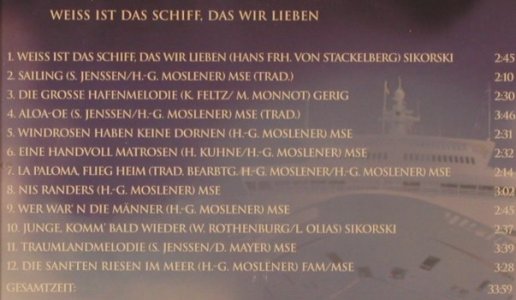Jenssen,Sven: Weiss ist das Schiff,das wir lieben, MSE(), , 2001 - CD - 51279 - 5,00 Euro