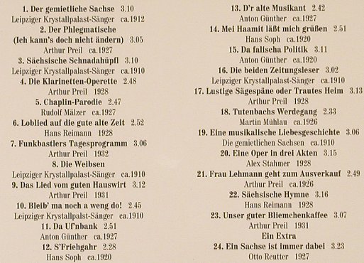 V.A.Rare Schellacks 1910-1932: Sachsen-Volkssänger,Digi, Trikont(), D, 1999 - CD - 53696 - 7,50 Euro