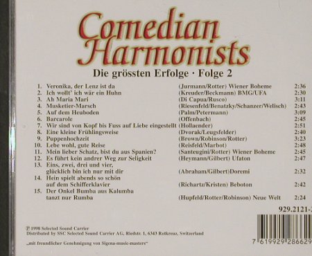 Comedian Harmonists: Die Grössten Erfolge, Folge 2, SelectedS.(), CH, 1998 - CD - 55061 - 4,00 Euro