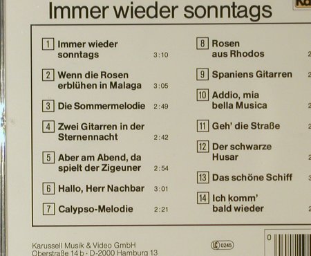 Cindy & Bert: Immer Wieder Sonntags, Karussell(839 885-2), D,  - CD - 55763 - 5,00 Euro