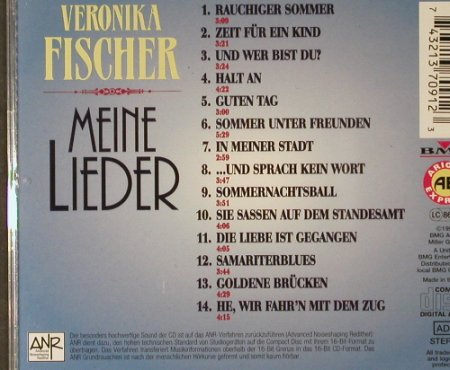 Fischer,Veronika: Meine Lieder, 14 Tr., Ariola(), D, 1996 - CD - 56237 - 5,00 Euro