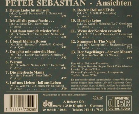 Sebastian,Peter: Ansichten, DA Rec.(73020), D,  - CD - 64117 - 5,00 Euro