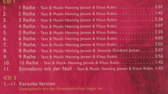 Rubin & Jensen: Sing und Lern das Einmalein, FS-New, ncb(20071), , 2009 - 2CD - 80075 - 5,00 Euro
