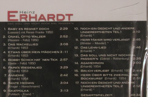 Erhardt,Heinz: Das soll uns nicht noch malpassiern, Membran(223025-205), FS-New, 2005 - CD - 80195 - 5,00 Euro
