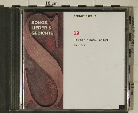 Thate,Hilmar: Songs,Lieder&Gedichte,singt Brecht, Amiga Wort/BMG(19)(7432150 1922), D, 1997 - CD - 81434 - 14,00 Euro