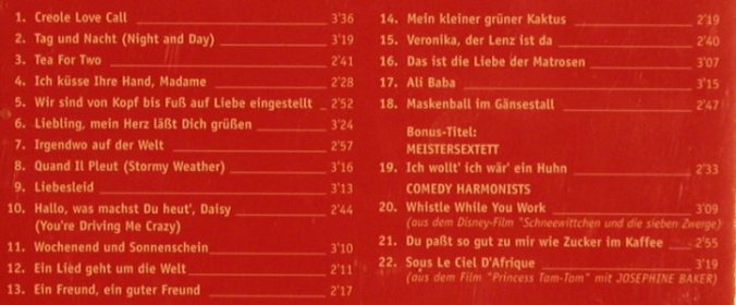 Comedian Harmonists: Greatest Hits Vol.1, 22Tr., EMI(4 93717 2 9), D, 1998 - CD - 82068 - 5,00 Euro