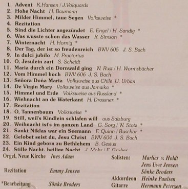 V.A.Inselweihnacht mit den: Pellwormer Chören-Ltg:Sönke Broders, allphone Tonstudio(PA 72847), D,  - CD - 82183 - 7,50 Euro