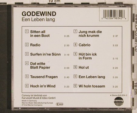 Godewind: Een Leben Lang, Convoy(849 834-2), D, 1991 - CD - 82862 - 6,00 Euro
