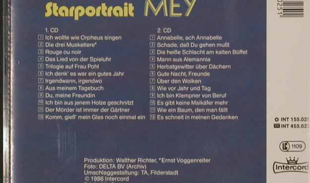 Mey,Reinhard: Starportrait, Intercord(), D, 1986 - 2CD - 90907 - 12,50 Euro
