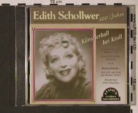 Schollwer,Edith: Künstlerball Bei Kroll, Duophon(), D, FS-New, 2004 - CD - 94394 - 10,00 Euro