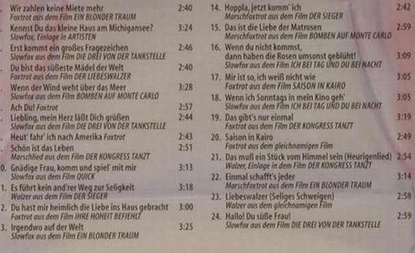 V.A.Tanzmusik Der 20er & 30er: Werner R. Heymann, Duophon(), D, FS-New, 2003 - CD - 94398 - 10,00 Euro