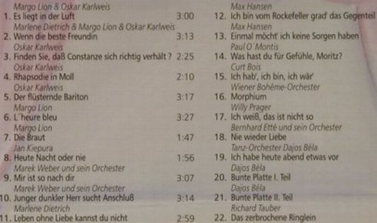 Spoliansky,Mischa: Es Liegt In Der Luft, Duophon(), D,  - CD - 94437 - 10,00 Euro