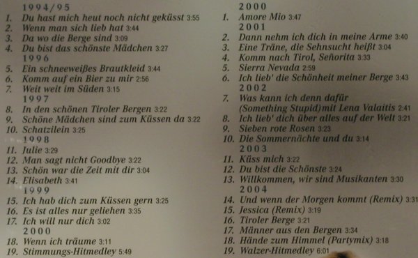 Hinterseer,Hansi: Schön War Die Zeit-11 Jahre, White Records(), EU, 2005 - 2CD - 96111 - 10,00 Euro