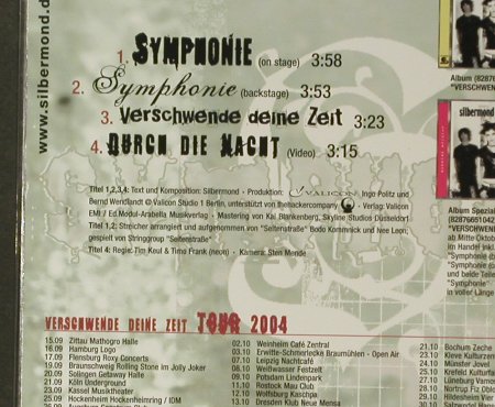 Silbermond: Symphonie+3, BMG(), D, 2005 - CD5inch - 96607 - 4,00 Euro