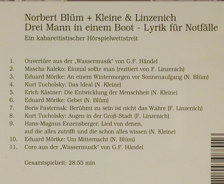 Blüm,Norbert, Kleine und Linzenich: Drei Mann in einem Boot, NCC(8801), D, 95 - CD - 96886 - 7,50 Euro