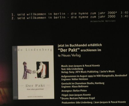 Lindenberg,Udo: Seid Willkommen In Berlin*2, Berlin(), A, 99 - CD5inch - 96923 - 4,00 Euro