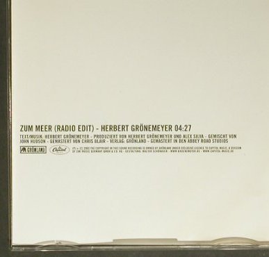 Grönemeyer,Herbert: Zum Meer,Promo,1Tr., EMI(), EU, 2003 - CD5inch - 99361 - 5,00 Euro