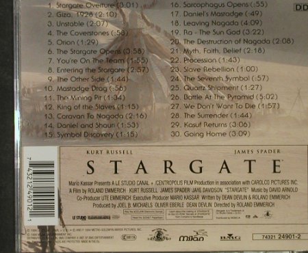Stargate: Soundtrack by David Arnold, Milan(), F, 1994 - CD - 50578 - 7,50 Euro