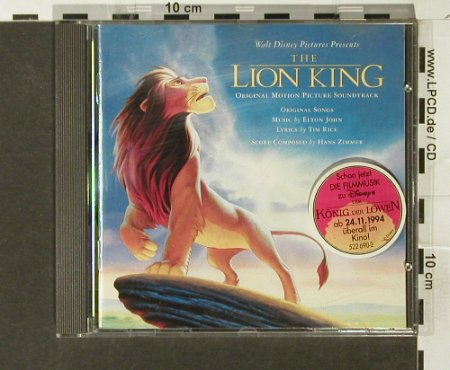 Lion King: Original Soundtrack(Disney), Mercury(), , 1994 - CD - 51697 - 7,50 Euro