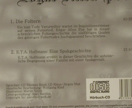 Edgar Allen Poe: Die Foltern, Ascolto(0175), D, 2005 - CD - 56531 - 4,00 Euro