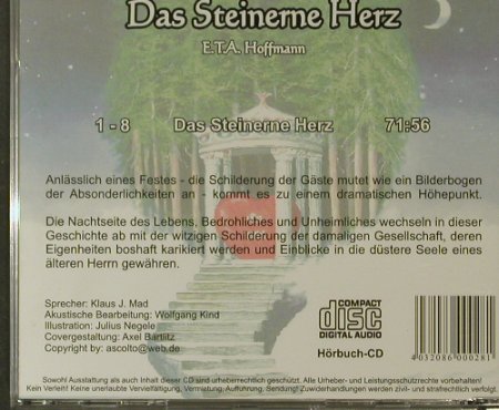 Das Steinerne Herz: E.T.A.Hoffmann, Ascolto(0281), D,  - CD - 58124 - 4,00 Euro