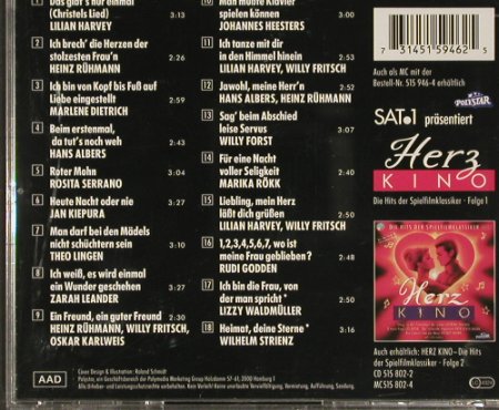 V.A.Herz Kino: Spielfimlklassiker Folge 1, 18 Tr., Polystar(), ,  - CD - 59820 - 4,00 Euro
