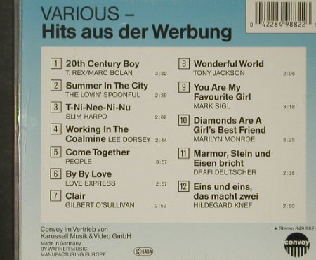 V.A.Hits Aus Der Werbung: 12 Tr., Convoy(), D, 1994 - CD - 60465 - 2,50 Euro