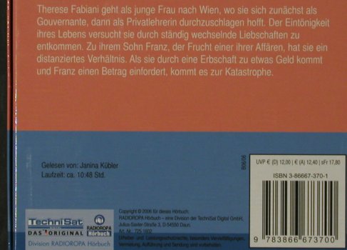 Schnitzler,Arthur: Therese, Box+ mp3 CD, Radioropa(725-1602), , 2006 - 10CD - 81602 - 5,00 Euro