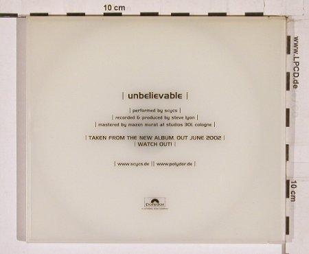 Scycs: Unbelievable, 1Tr.Promo,T Online, Polydor(), D, 2002 - CD5inch - 84242 - 10,00 Euro